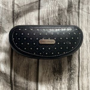 JIMMY CRYSTAL JC Large Black Case W/ Clear SWAROVSKI CRYSTALS